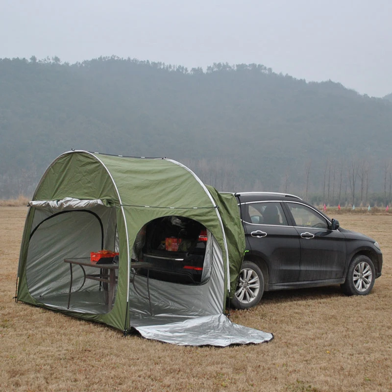 

Portable Waterproof Car Rear Tent Bicycle Extension Tent Outdoor Camping Shelter SUV Large Space Trailer Roof Top Tent