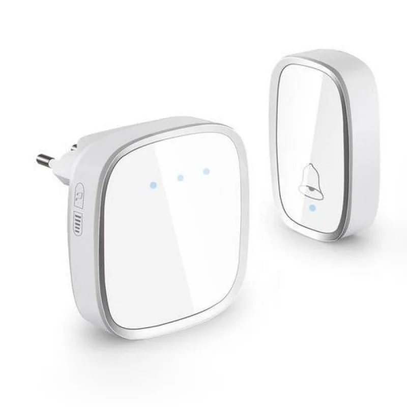 Wireless Doorbell Home Digital Music 1 Transmitter 1 Receiver Remote Alarm Elderly Bedside Call Button