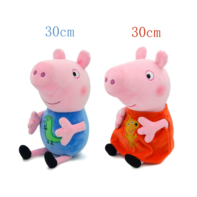 Genuine Peppa Pig George Pig 30 cm Anime Figure Plush Dolls Pig Toys PP Cotton Anime Figure Model Kids Xmas Gifts Toys