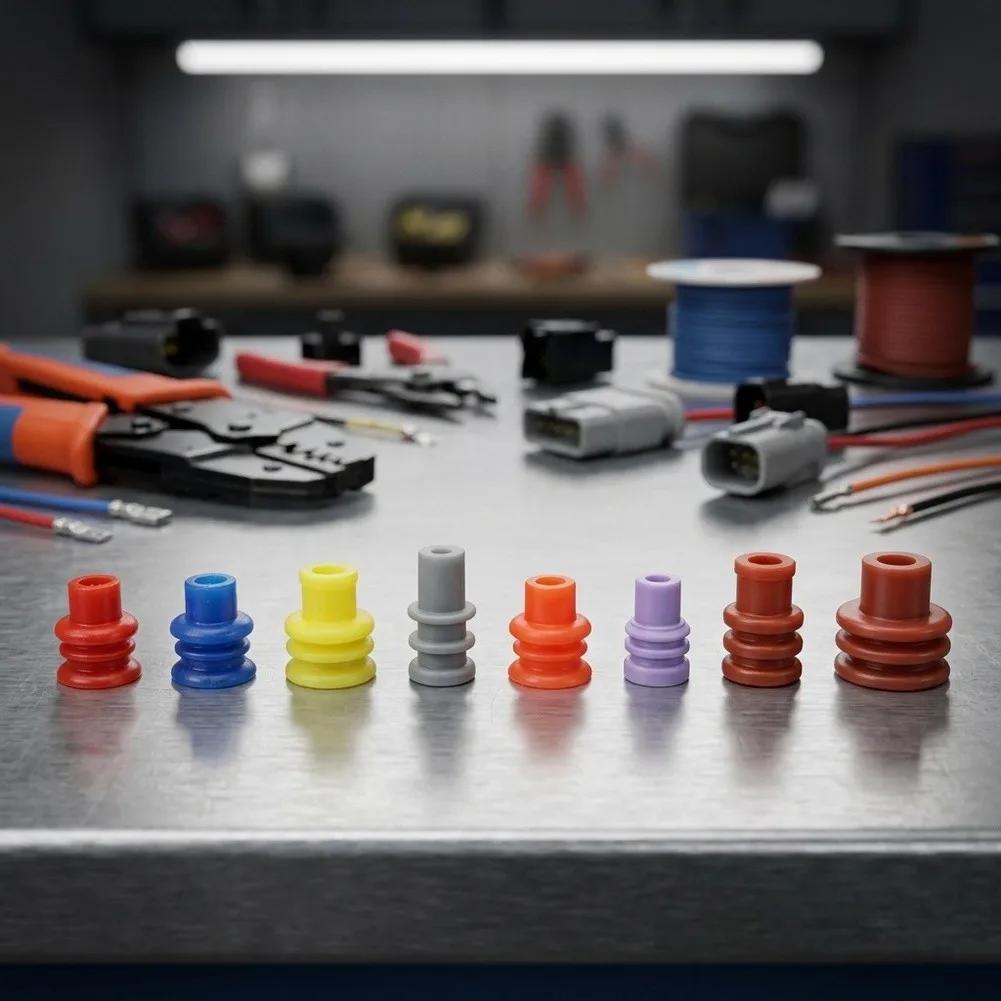 Connector Pins Set Automotive Connector Pins Electrical Connections Easy Installation Tool Heat-Resistant Silicone