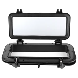 4mm Opening Portlight Rectangular Porthole Temper Glass Ultraviolet Resistant Windows for Boat Yacht 400x200mm