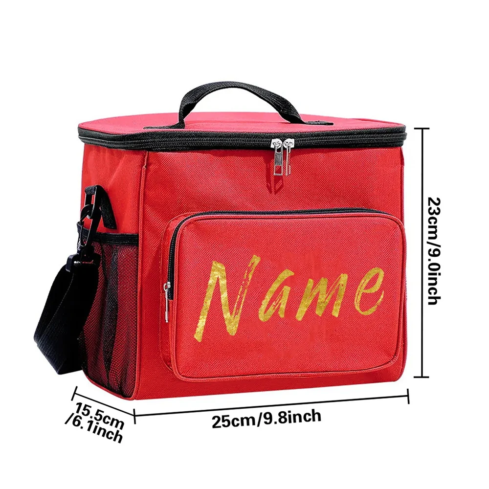 Customizable Name Insulated Lunch Box Lunch Bag Insulated Handbag Waterproof Camping Storage Box Refrigerated Food Storage Box