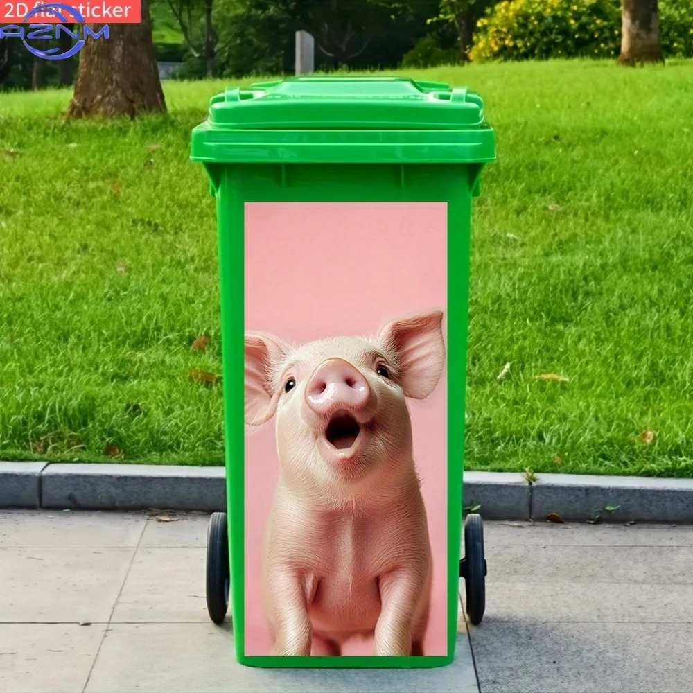Home Dustbin 2D Printed Graphic Decal Distinctive Ornament for Surface Restyle Project