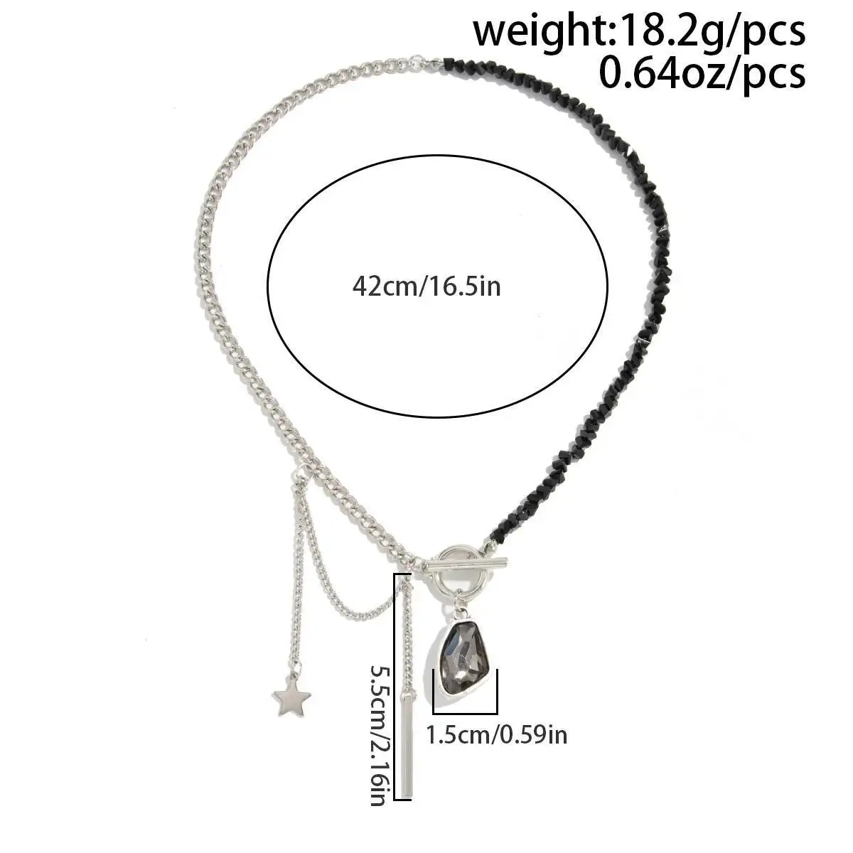Trendy Black Heart Tassel Choker Necklace for Women