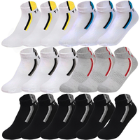 5 Pairs/Lot Men Socks Mesh Breathable Short Casual Socks Color-block Sports Socks Summer Cotton Sports Absorb Sweat Ankle Socks