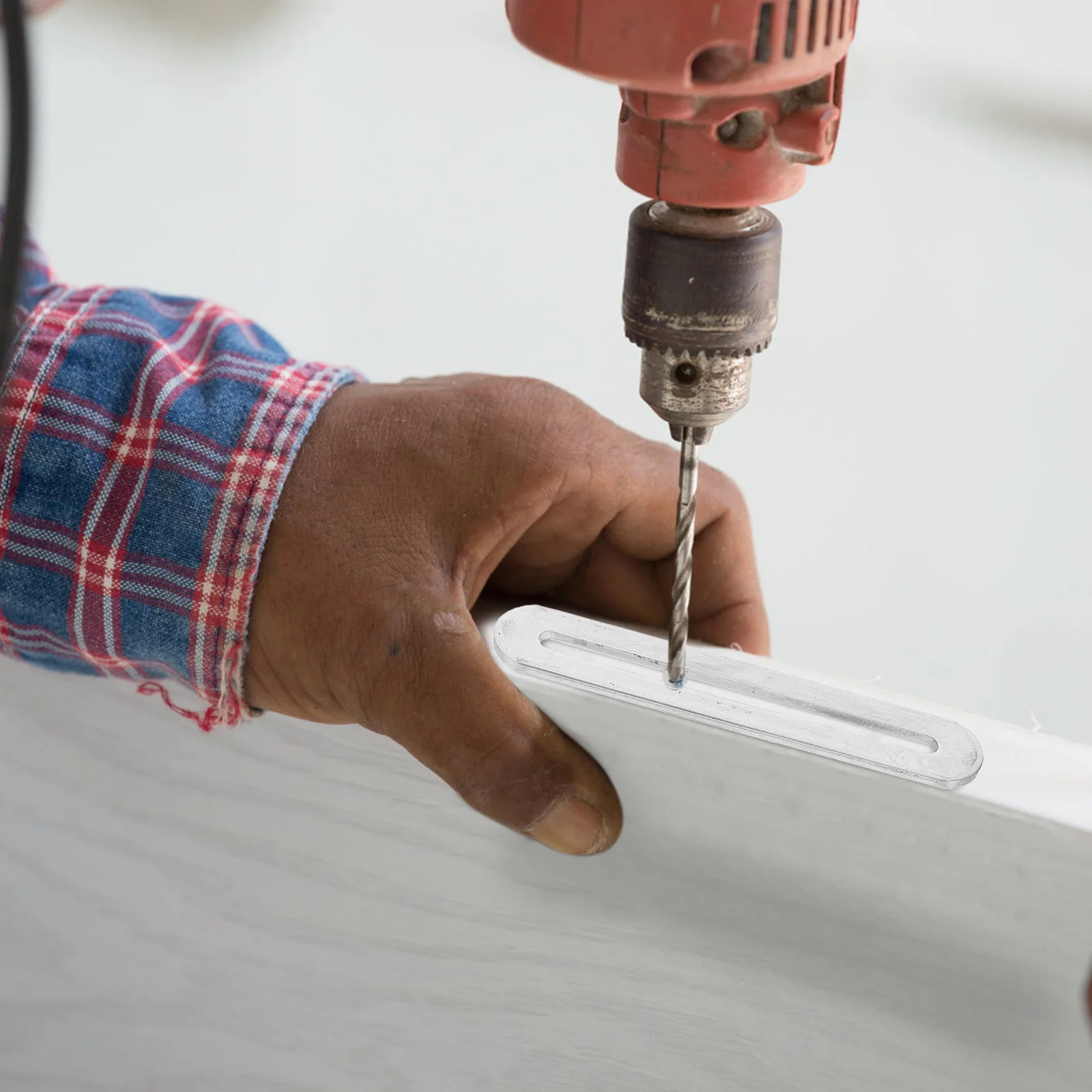 4 قطع من ألواح إصلاح مسطحة من الفولاذ المقاوم للصدأ، دعامات أثاث قابلة للتعديل لخزانة درج الكرسي، زاوية معدنية معززة #4