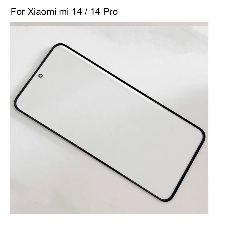 For Xiaomi mi 14 Front LCD Glass Lens touchscreen For Xiaomi mi 14 Pro Touch screen Panel Outer Screen Glass without flex