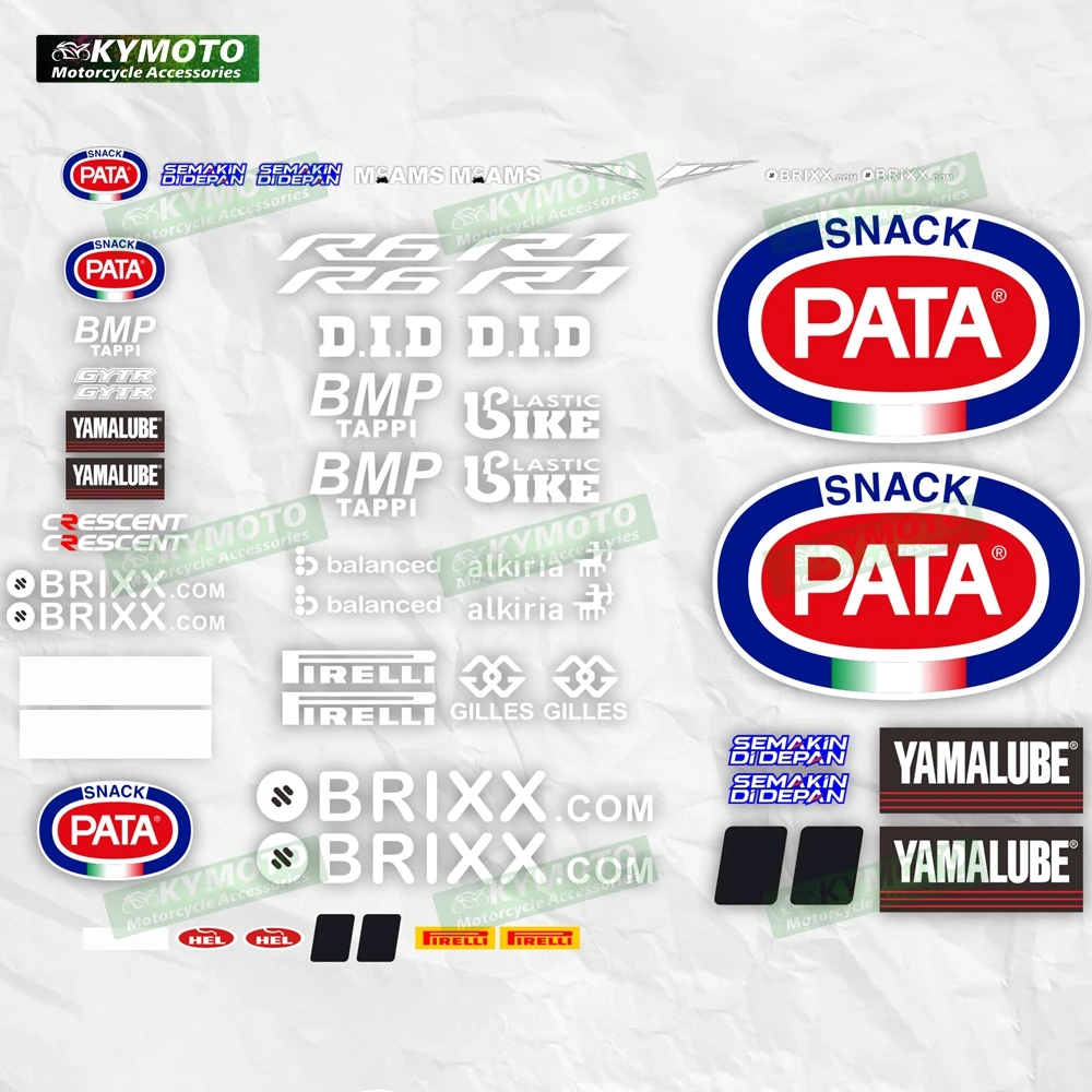 

NEW For YAMAHA R1 R6 R25 R3 SBK TEAM RACING PATA 54 motorcycle sticker decoration fuel tank engine fairing decal decoration