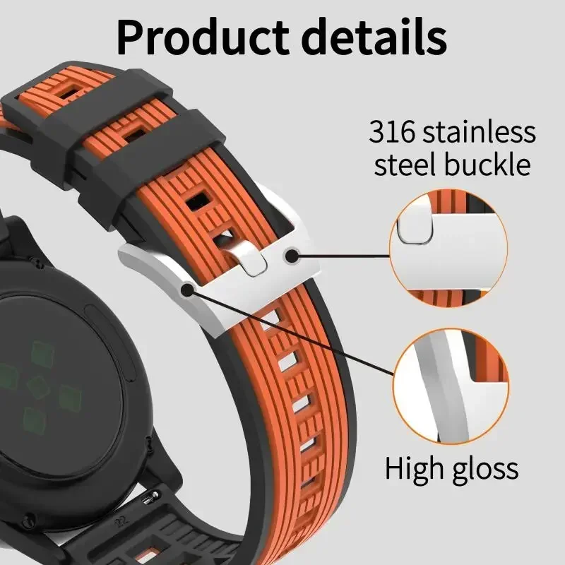 Спортивный силиконовый ремешок 22 мм для Zeblaze Stratos 4 3 GPS-браслет для Zeblaze Vibe 7 7 Pro 7 Lite/GTS 3 GTR 3 Ares 3 Pro Браслет