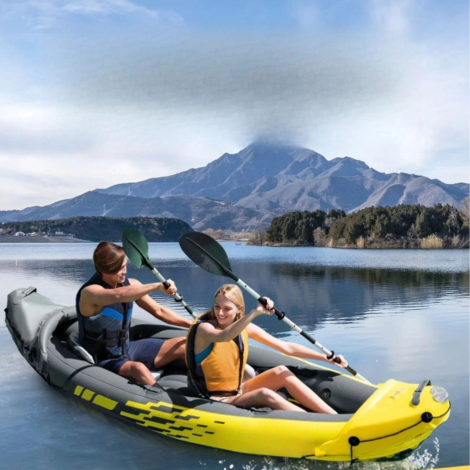 Inflatable Kayak PVC Supplier 3 Person Inflatable Drop Stitch Kayak 2 Personas