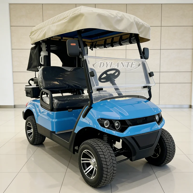 Launched 2 4 Seats 72V 5kw 4kw AC Lithium Battery Electric Hunting With Rain Cover Golf Cart Buggy