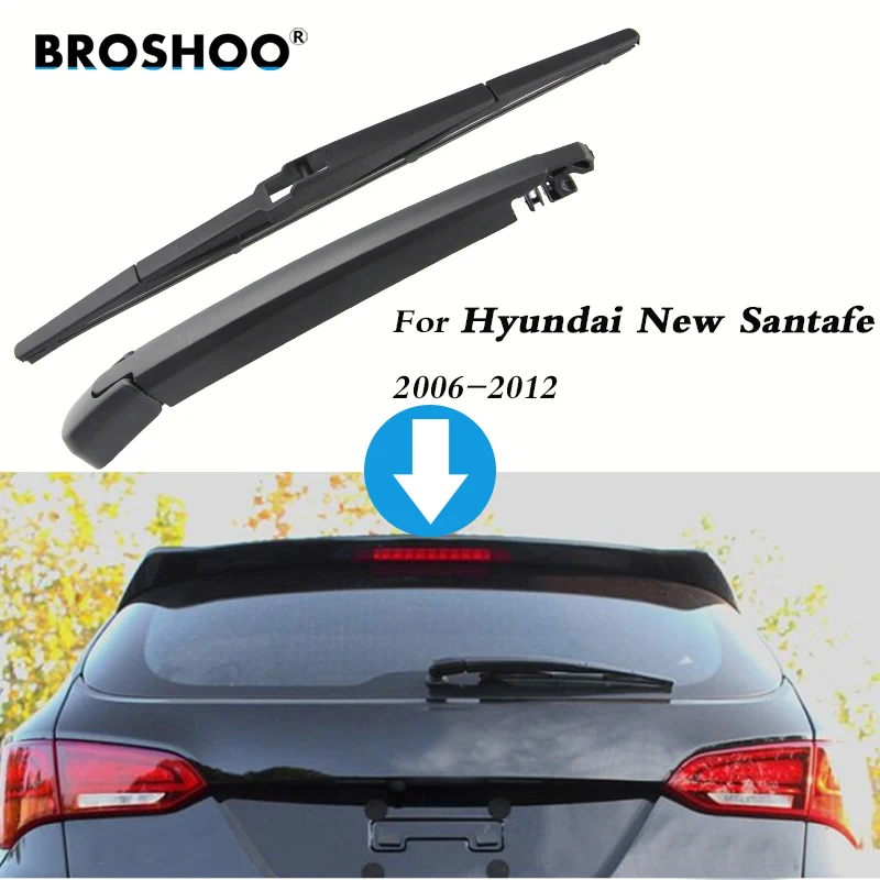 BROSHOO Car Rear Wiper Blades Back Windscreen Wiper Arm For Hyundai New Santa Fe Hatchback (2006-2012)355mm,Windshield Styling