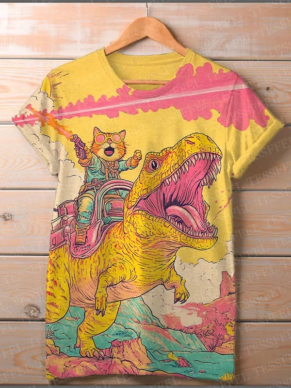 

Cat LGBT Gay Rainbow Colorful Graffiti Retro Harajuku Shirts 3DPrint Summer Vintage Casual Pullover Short Sleeves T-Shirt ZAX3