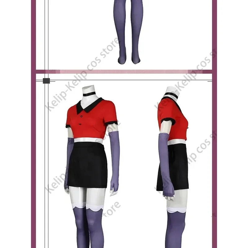 qq28LQVaggie Disfraz de Cosplay Anime Hazbin Traje Fiesta de Halloween Hotel Carnaval Uniforme Disfraces Cos Disfraz Mujer Adulta