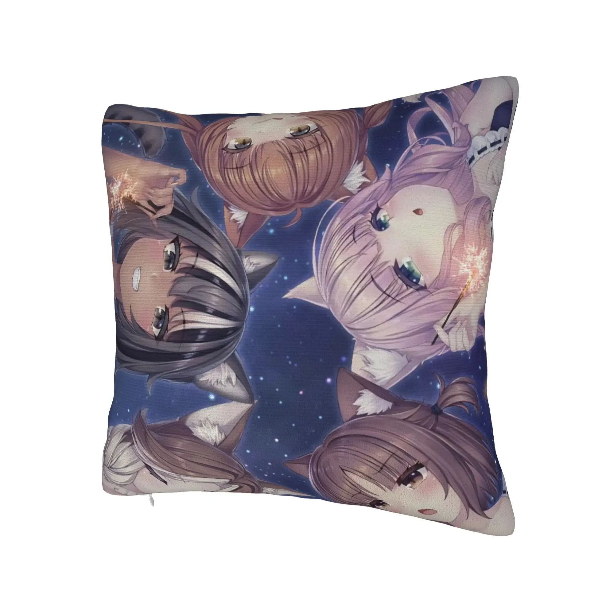 Decorative Pillowcases Anime N-Nekopara Merchandise Sofa  Pillow Case Cover Zipper Multi-Size