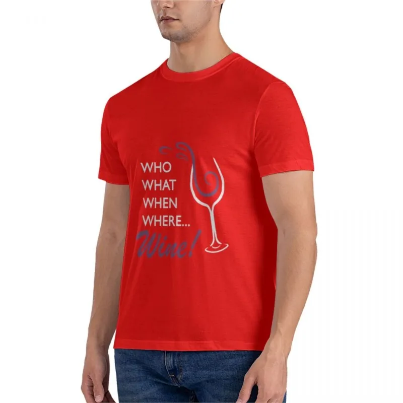 Who What When Where... Wine! - Chidi's t-shirt from The Good Place Essential T-Shirt mens t shirts pack