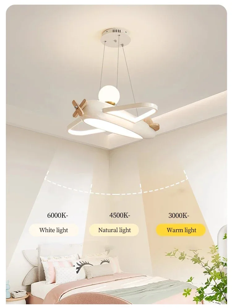 Flugzeug Deckenleuchte Cartoon Kinder Deckenleuchte Kreatives Design Led Weiß Lampe Wohnzimmer Esszimmer Baby Kinderzimmer Zimmer Dekor Lampe – Detail 9