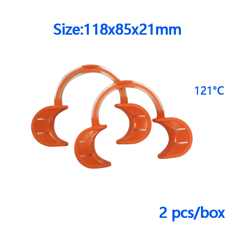 COTISEN Silicone Coated Dental Cheek Retractor L/M/S C-Shape Mouth Opener Autoclavable 2Pcs Per Box