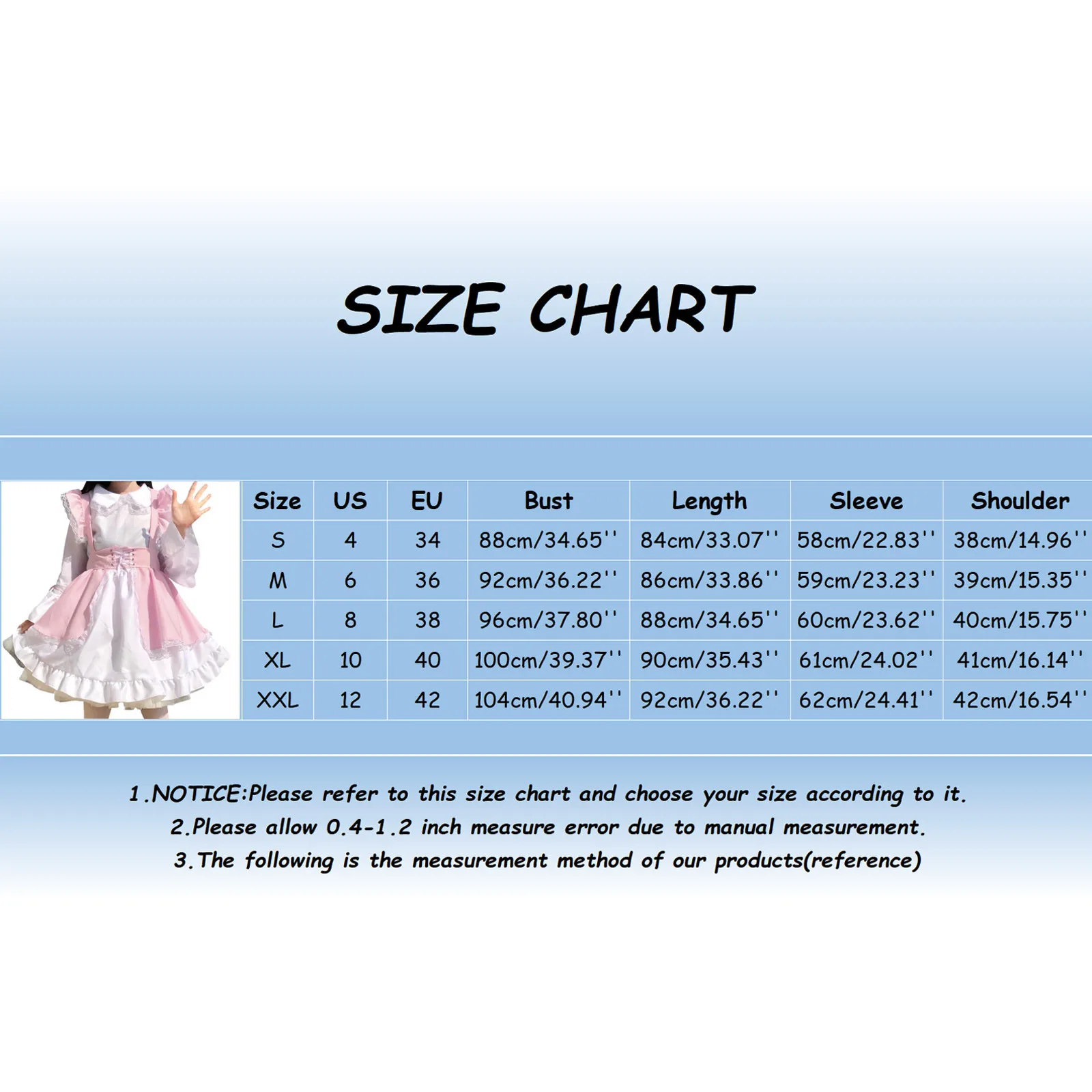 Women Maid Outfit Unisex Pink Lolita Dress Anime Long Dress Princess Dress Apron Cosplay Costume Women Japanese Section Anime