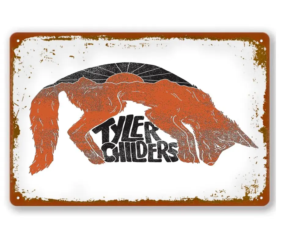 Tyler Childers -Fox Poster Tin Sign Vintage Metal Sign Bar Club Wall Art Decoration 8X12 Inches