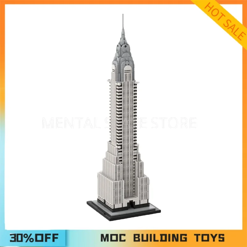 1210PCS Customized MOC Chrysler Building 1:800 Scale Building Blocks Technology Bricks DIY Creative Assembly Toy Holiday Gifts