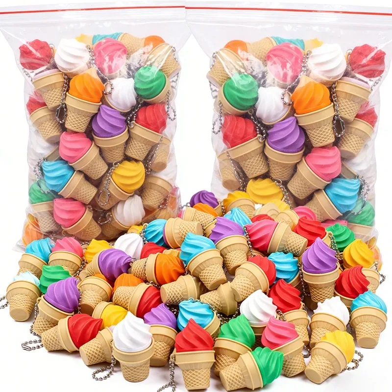 1-10 pièces 5,5 cm Pendentif porte-clés créatif en forme de cône imprimé en 3D pour anniversaire, carnaval, mariage, cadeau pour invités, souvenir, remplissage de sac cadeau