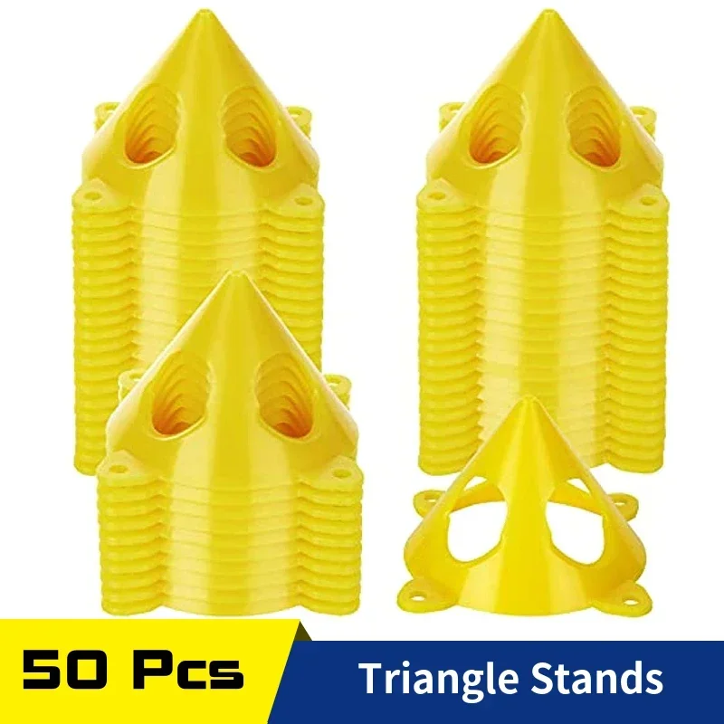 50 PCS Painting Pyramids Paint Triangle Stands for Canvas and Cabinet Door Risers Support, Mini Cone Paint Pyramid Stands