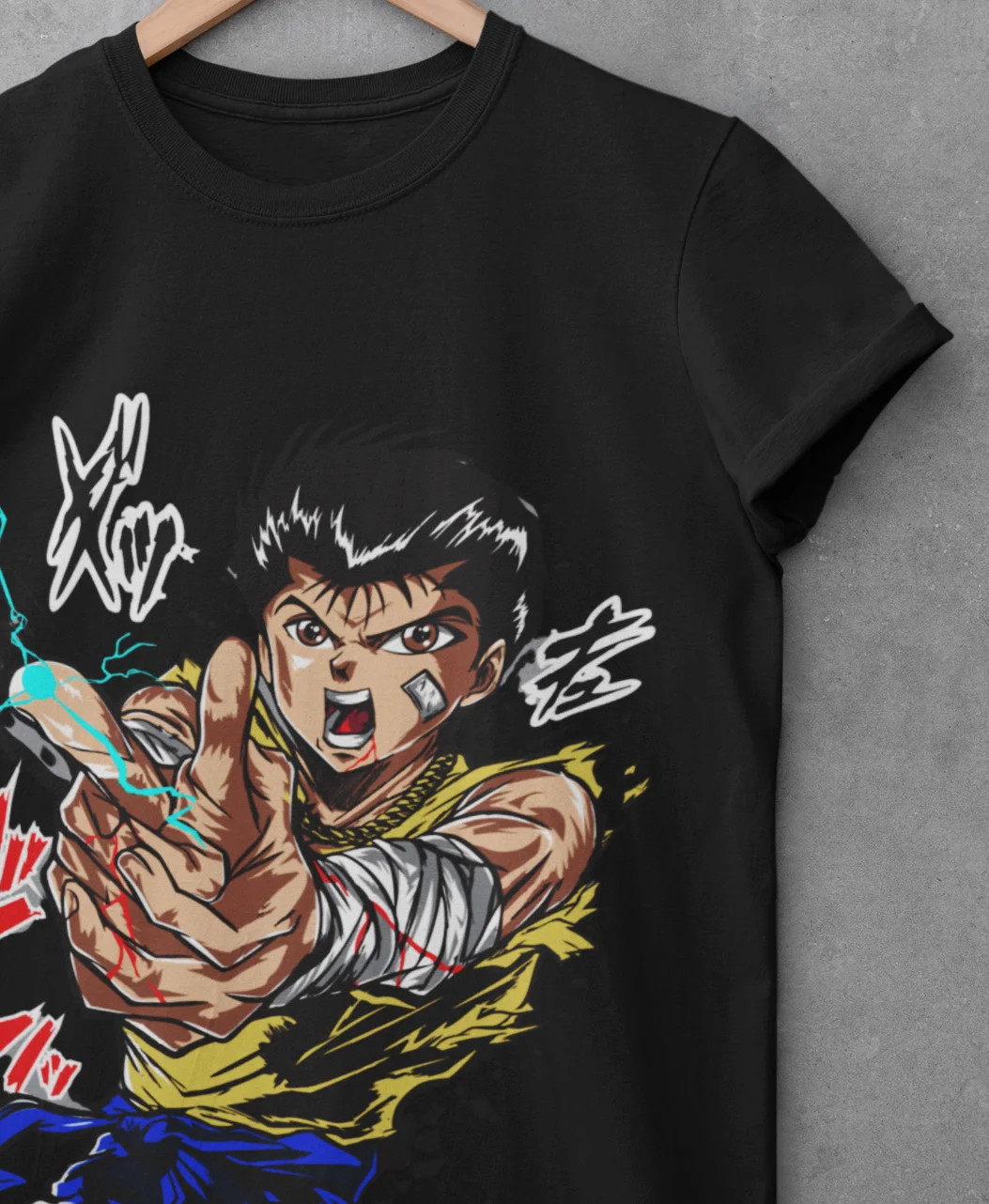 Yusuke Urameshi Shirt, Yu Yu Hakusho Tshirt, Youko Kurama, Genkai, Kuwabara Tee