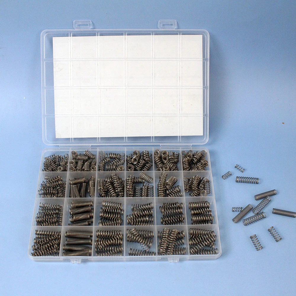 390pcs Premium Spring Assortment Kit 24 Sizes Stainless Steel Compression/Extension/Torsion Springs for Auto Industrial Repair