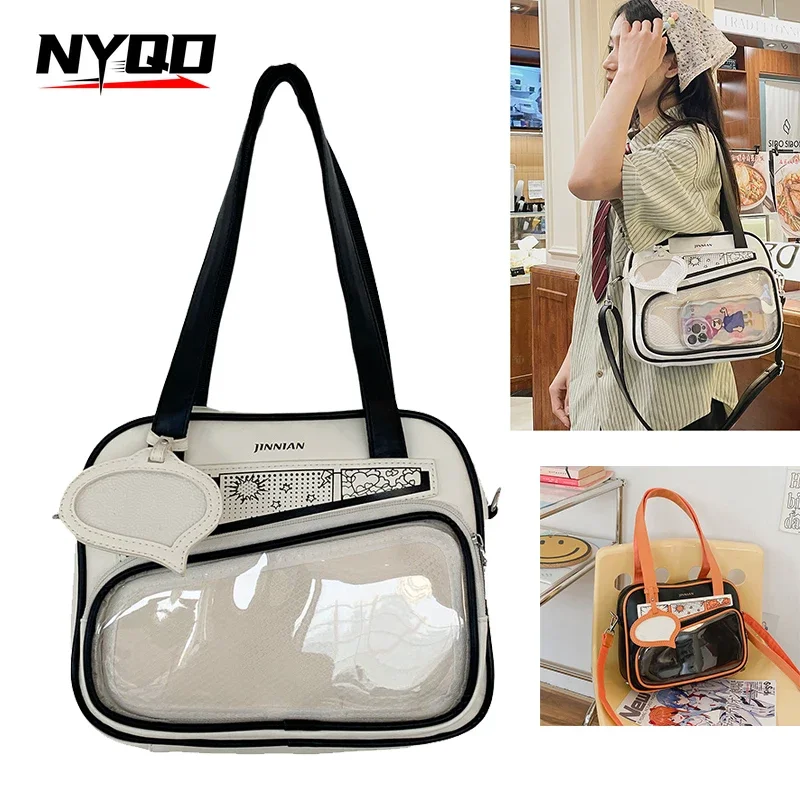 

Кожаная повседневная кожаная сумка в стиле аниме для девочек Itabag Second Element Tote JK, сумка через плечо для школьниц, женская студенческая сумка через плечо