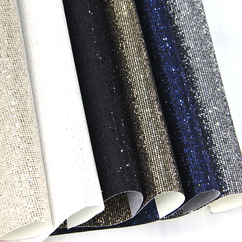 20*33cm Chunky Glitter Faux Leather Sheets Sequins Synthetic Leather For Bow-knot Bags Wallet Earring Scrapbook DIY,1Yc9103