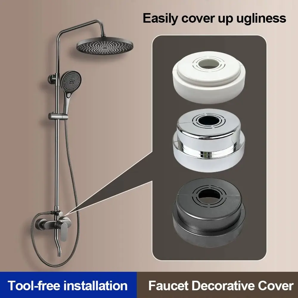 Useful Non Removable Shower Faucet Cover Scalable ABS Faucet Decorative Cover Adjustable Pipe Wall Covers Kitchen