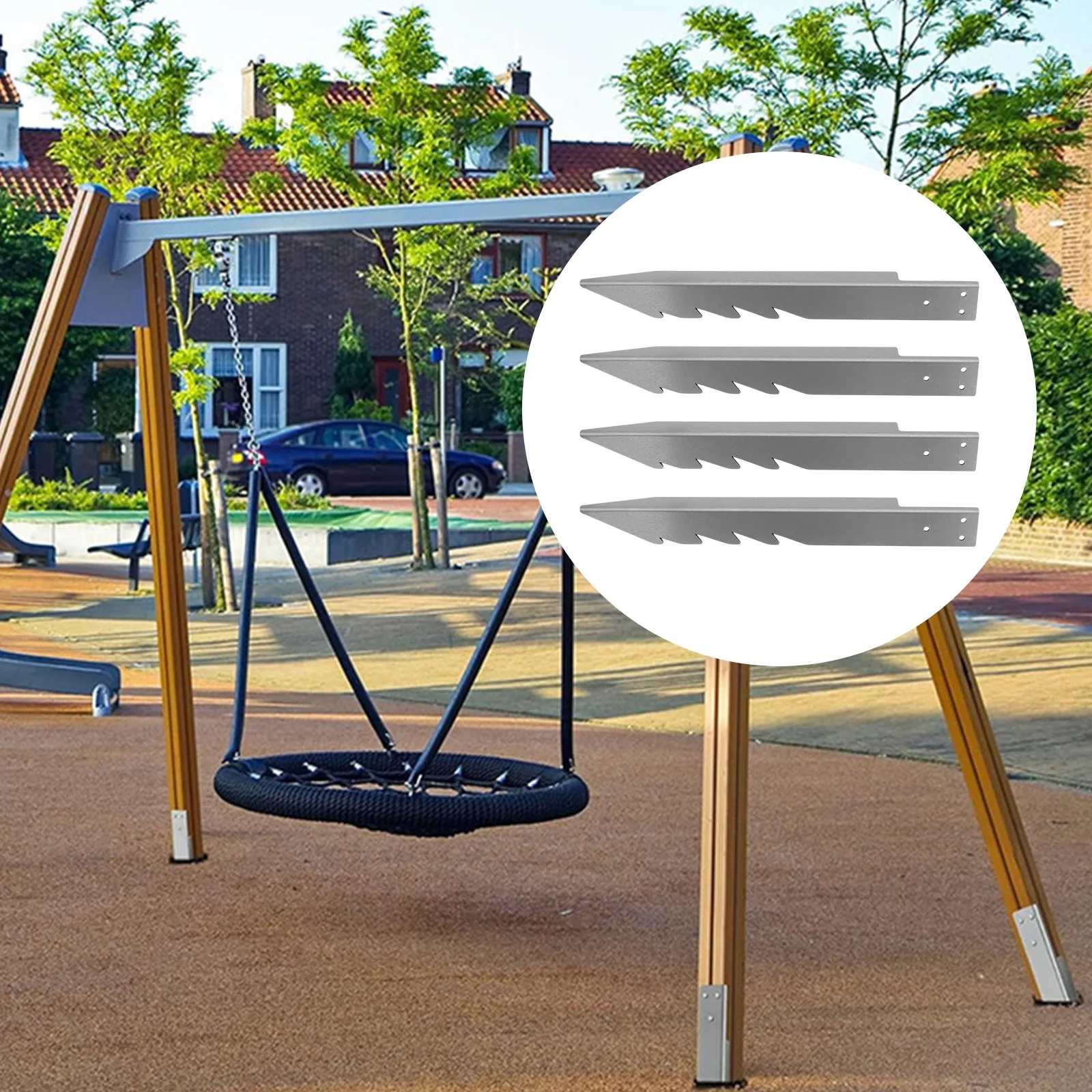 

400 X 42 X 42 Mm Ground Anchors Rust-Resistant Anchors Stable Connection Weather-Resistant Material Wooden Play Structures