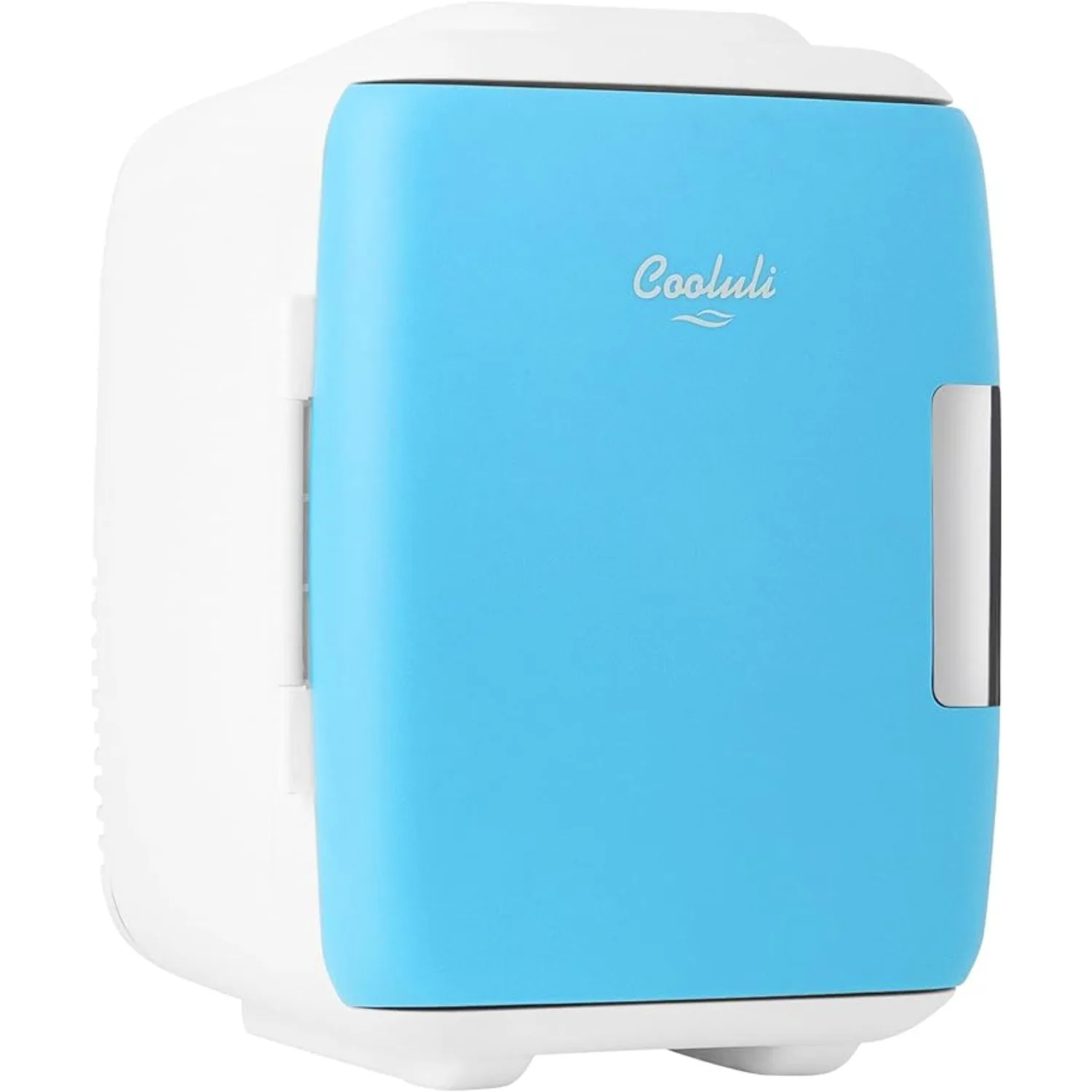 Mini Fridge - Portable 4L/6 Can Electric Plug In Cooler & Warmer - 12v AC/DC & Exclusive USB Option, Blue