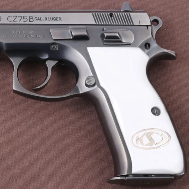 KSD Brand CZ 75, 75B, 75BD, 85 KADET SHADOW1 Compatible White Acrylic Grip