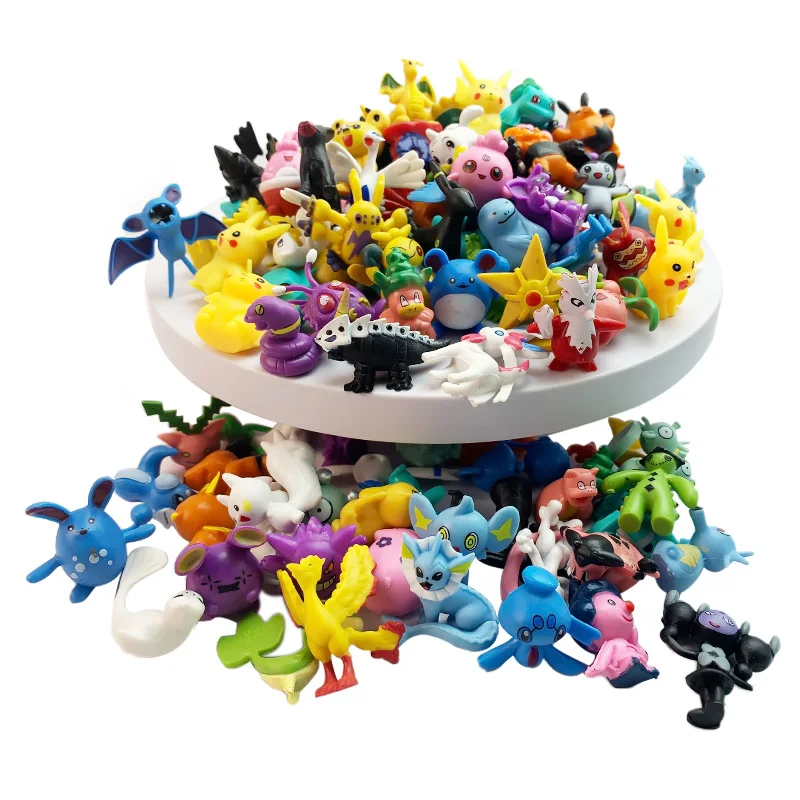 24-144szt Pokemon Zestaw figurek Anime Akcja Mini Mała Zabawka Torba Kolekcja Potwór Elf Piłka Pikachu Lalka Figurka statuetka dziecko Prezent — zdjęcie 4