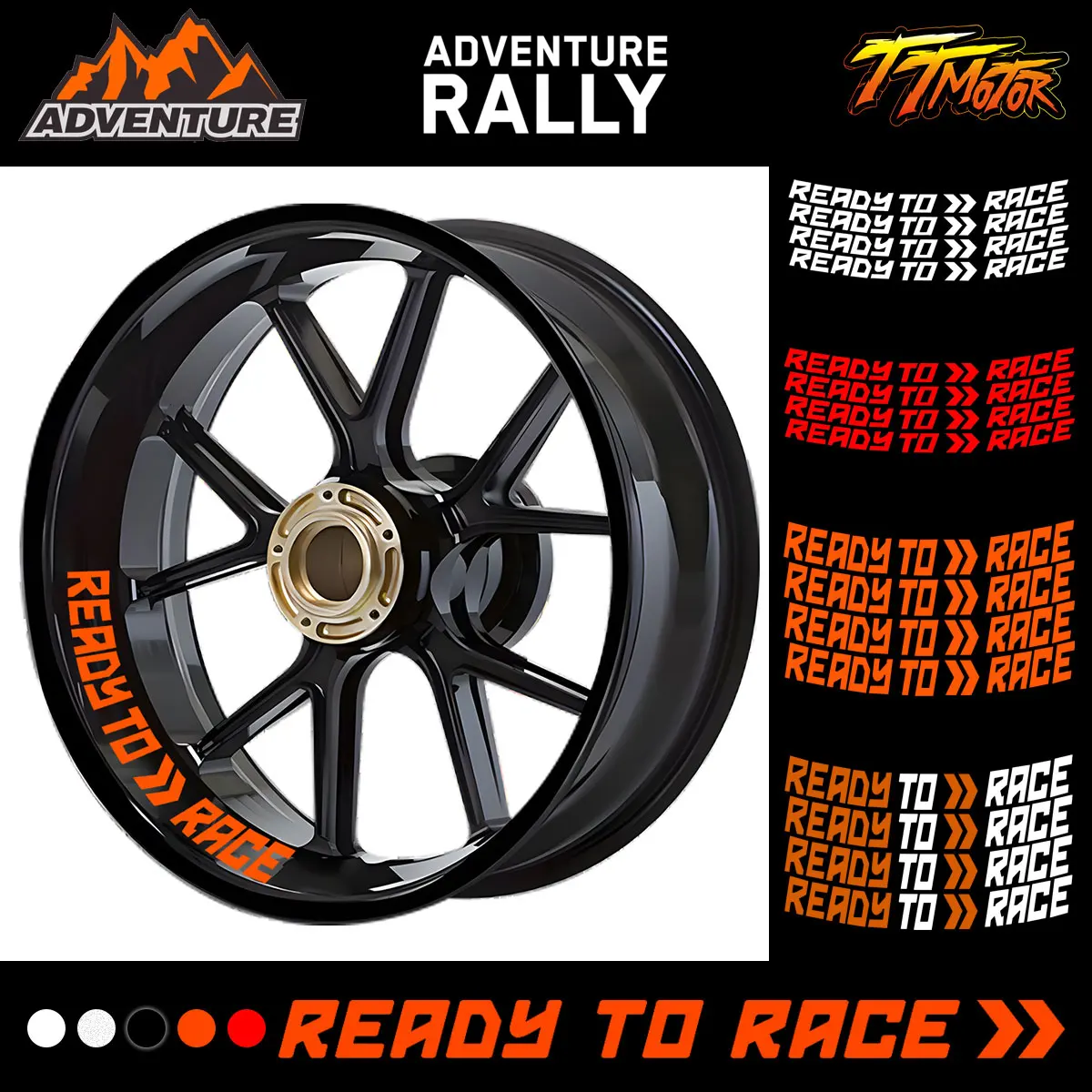 

Reflective Motorcycle Wheel Sticker Rim Decals READY TO RACE Accessories For KTM ADV Duke 390 690 790 890 1190 RC 1290 Adventure