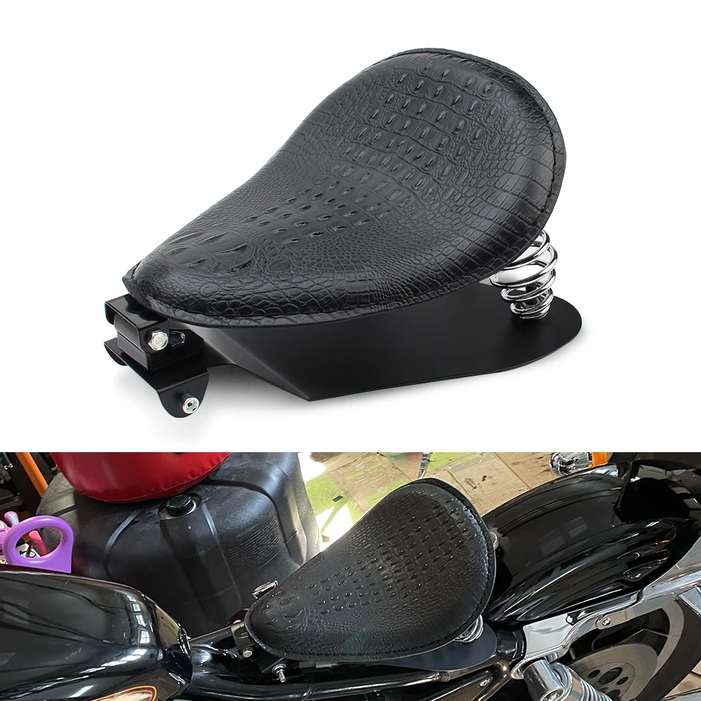 Universal Motorrad Front Fahrer Vintage frühling Solo Sitzkissen Sitz Teile Für Harley Davidson Iron 883 Sportster Softail