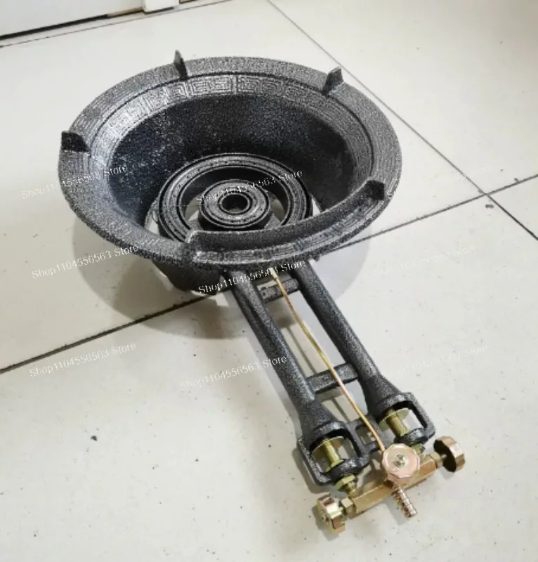 Cast Iron Gas Burner Single Fire Burner, 1pc Desktop Gas Jet Burner for Kitchen Household BBQ & Camping Stove