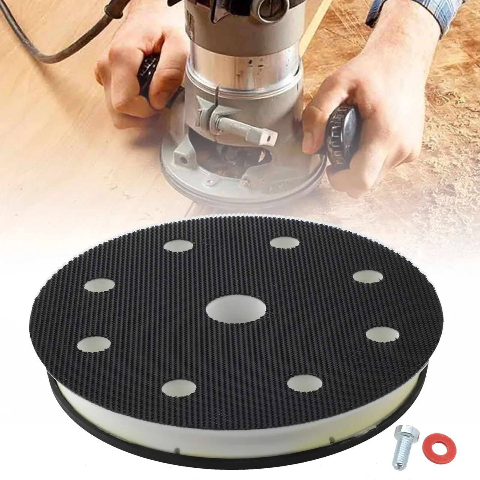 For Festool ES125 ETS 125 Sanders Sanding Pad 492280 8 Holes Backing Plate Loop And Hook Replacement Backing Pad