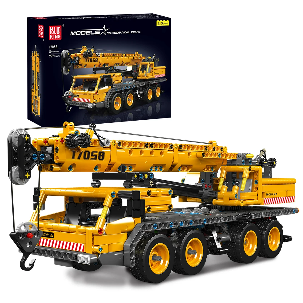 Mold King 17058 Technische auto-bouwsteen Mechanische kraan Model Assemblage Vrachtwagen Baksteen Enginerring Speelgoed Kerstcadeaus voor kinderen