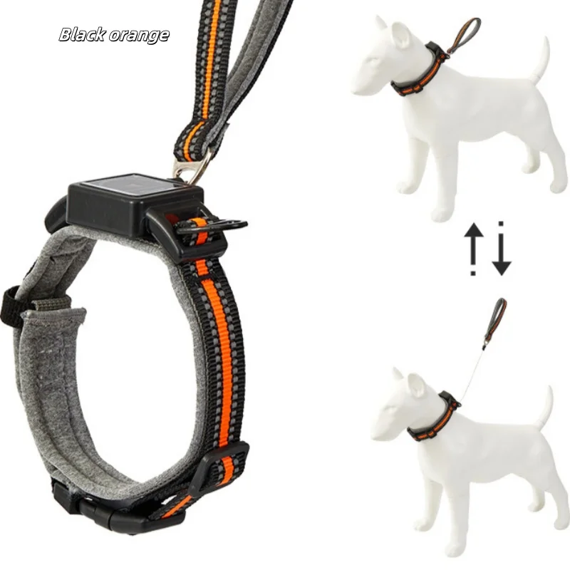 Integrated Dog Collar with Its Own Retractable Leash, Convenient Pet Going Out Collar, Wearable Automatic Retractable Traction