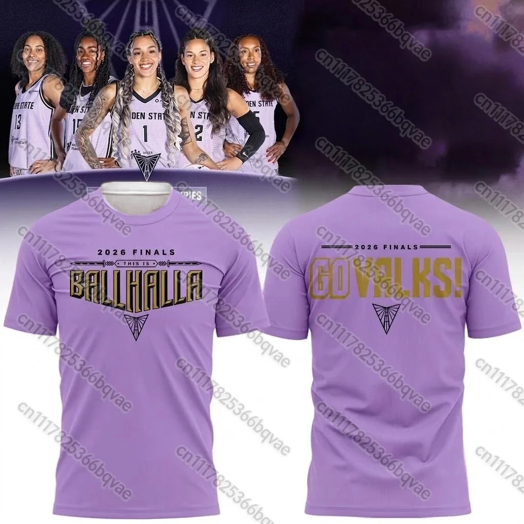 2026-2027 New Popular WNBA Golden State Warriors T-shirt Creative 3D Pattern Street Leisure Sports Training Family T-shirt-1