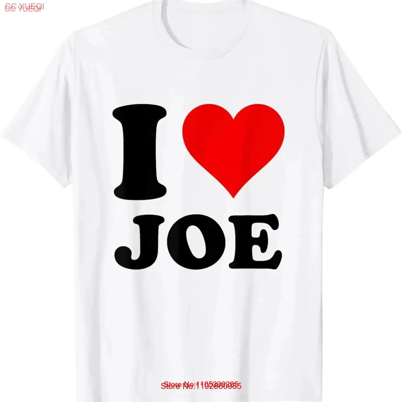 

Футболка Red Heart I Love Joe, винтажная стираная уличная одежда, стильный модный удобный мягкий топ для повседневной носки, винтажный графический топ