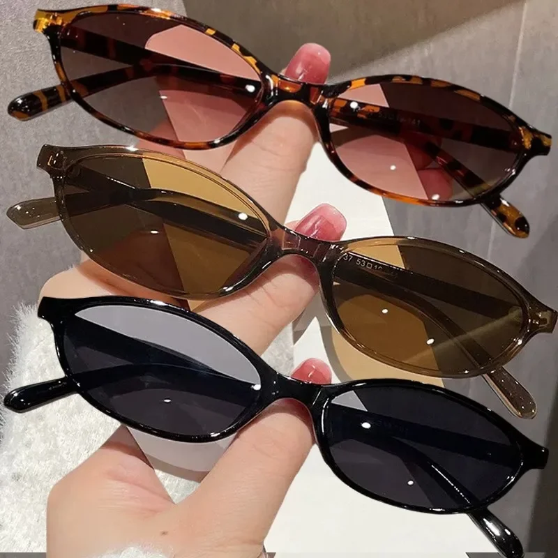 Sexy Small Oval Women's Sunglasses 2025 New Fashion Leopard Brown Hot Sun Glasses Female Retro Colorful Shade Eyeglass