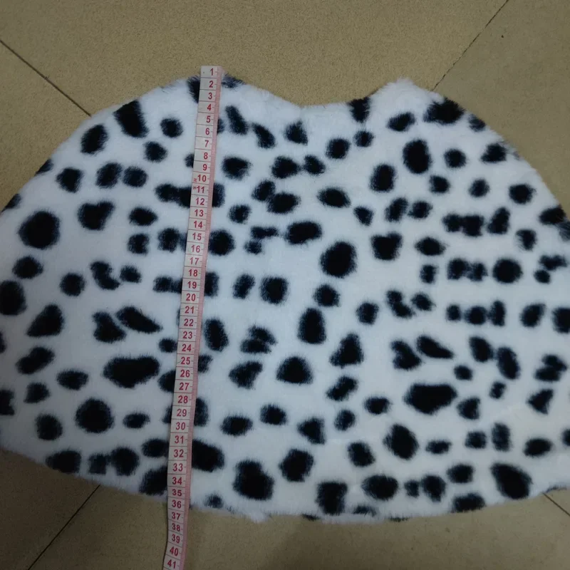 Accesorios de Cosplay de Cruella, capa de bruja, chal Sexy de lunares de leopardo para mujer, disfraz de fiesta de pasarela de noche de Carnaval de Halloween