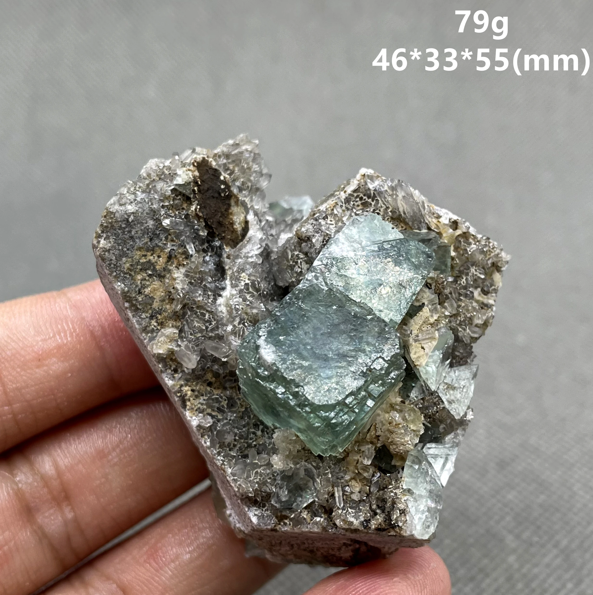 NEW! 100% Natural transparent green fluorite and white crystal symbiotic mineral specimen Stones and crystals Healing crystal