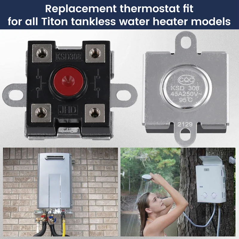 Termostato de substituição ABGR adequado para todos os modelos de aquecedor de água Titan Tankless, termostato de aquecedor de água