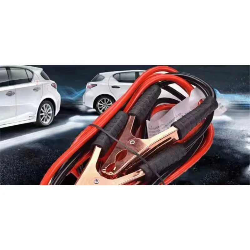 For Car Battery Jump Cable Booster Cable Emergency Jump Starter Leads New for Van SUV Double-ended with Clamps Clips 2M 500AMP
