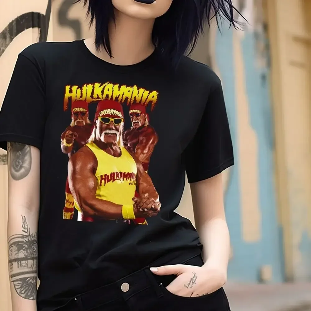 Hulk Hogan Hulkamania Wrestling T-Shirt Black  WWE